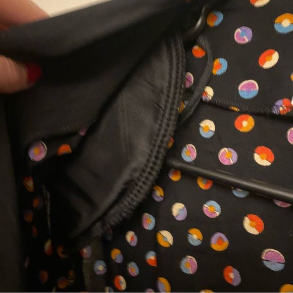 Vintage 80s Tareti by Howard Lei Colorful Polka Dot Zig Zag Blazer Jumpsuit - Picture 14 of 16